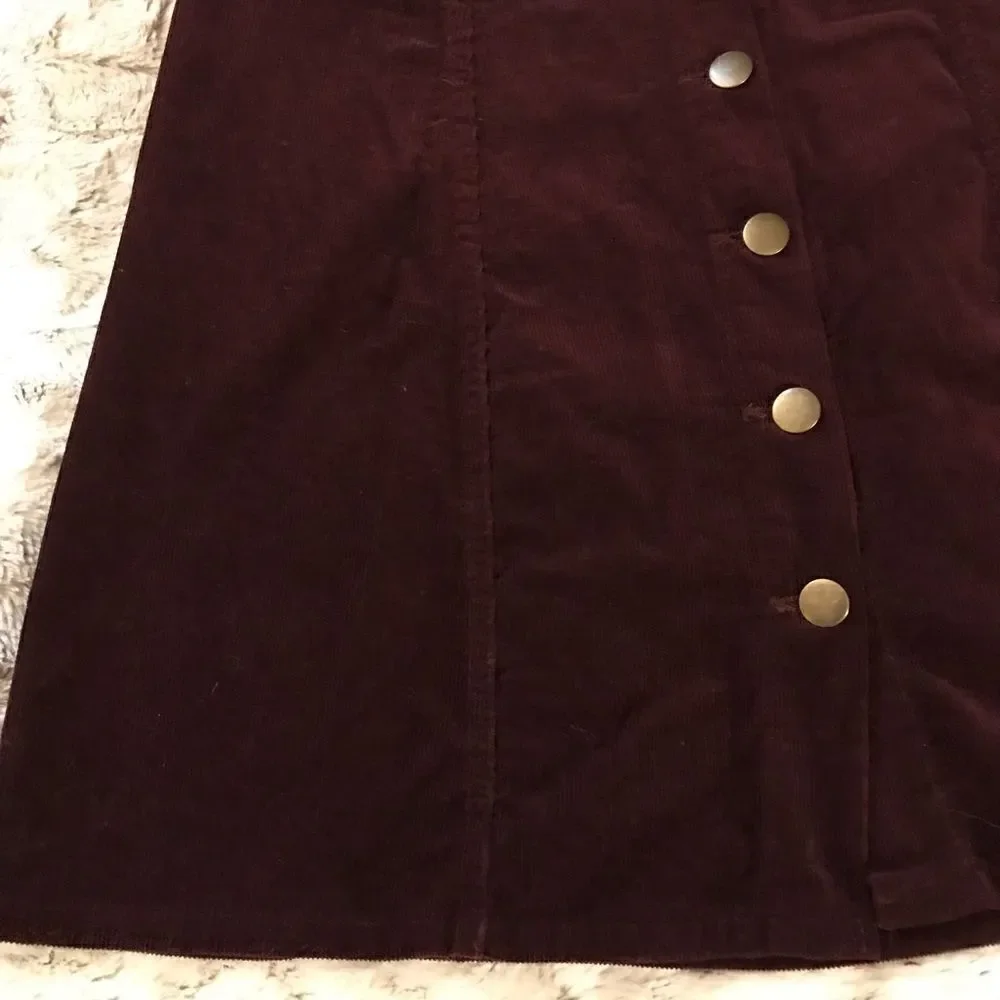 : : Xhilaration 90s Corduroy A Line Mini Skirt : :